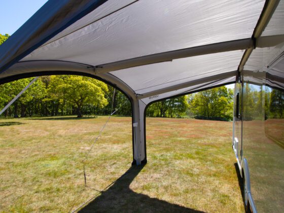 View from the interior of the Solaria400 with the front and side panels removed.