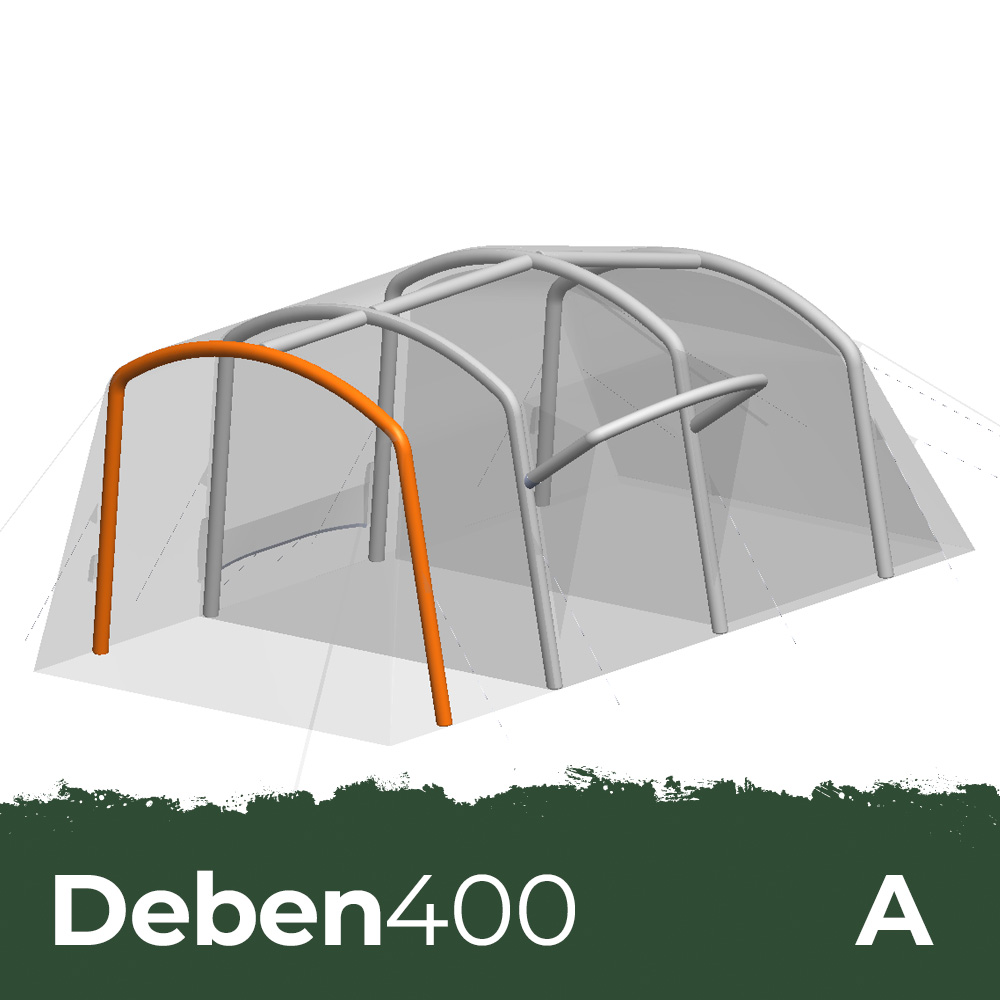 opus-deben400-spare-bladder-a Diagram showing the location of the inflatable bladder A