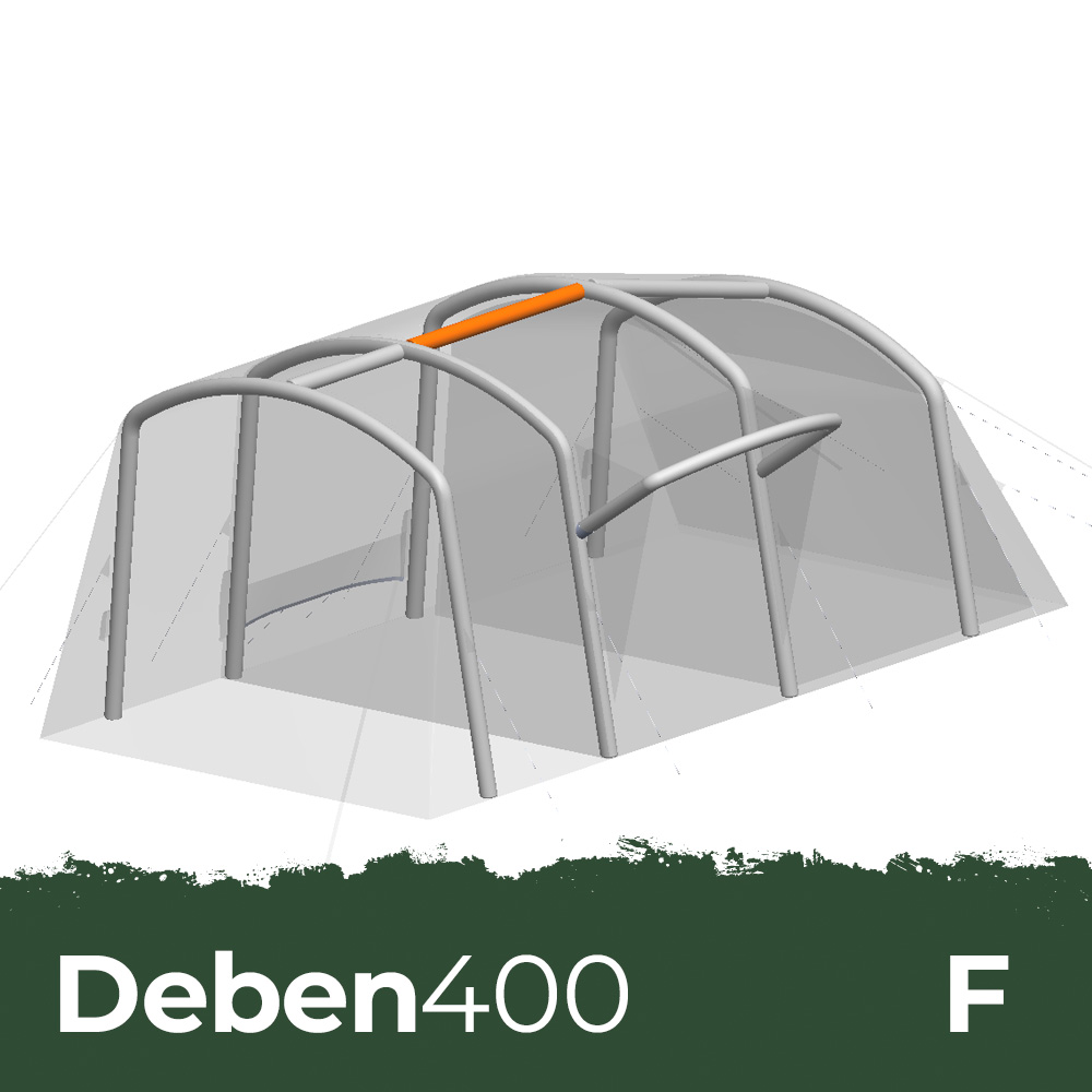 opus-deben400-spare-bladder-f Diagram showing the location of the inflatable bladder F