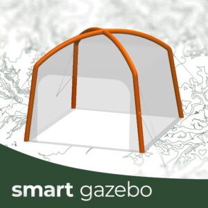 Diagram showing the bladders on a Smart Gazebo
