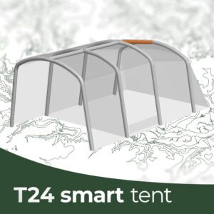 Diagram showing the bladders on a T24 smart tent